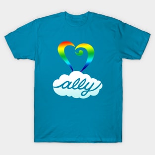 Rainbow Heart LGBT Ally Shirt T-Shirt